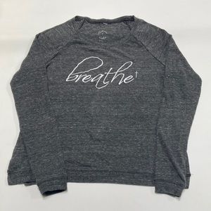 Joyous Ride “Breathe” Grey Crewneck Shirt